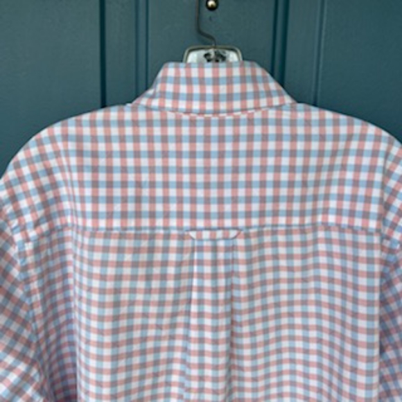 TOMMY BAHAMA BLUE RED PLAID BUTTON DOWN LONG SLEEVE SHIRT SIZE MEDIUM - Picture 14 of 15